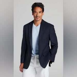 Ted Baker London No Ordinary Joe Dark Navy Blue Dress Suit Jacket Blazer 48 L